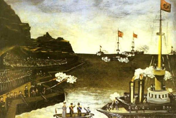 Niko Pirosmanashvili The Russian-Japanese War Norge oil painting art